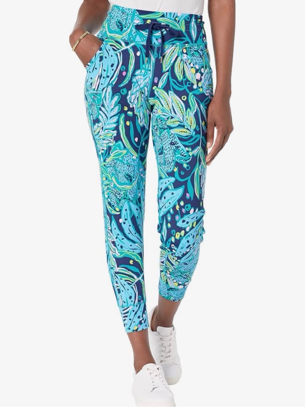 Lilly Pulitzer Luxletic Island Jogger| Low Tide Navy Catty Purrsonality Size XS